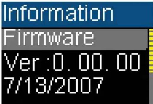 Information Firmware Ver:0.00.00 7/13/2007