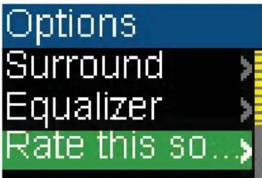 Options Surround > Equalizer > Rate this so...>