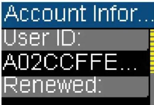 Account Infor... User ID: A02CCFFE... Renewed: