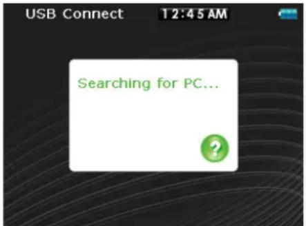 USB Connect 12:45 AM Searching for PC...