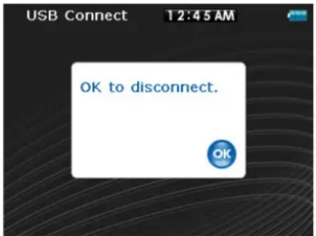 USB Connect 12:45 AM OK to disconnect.
