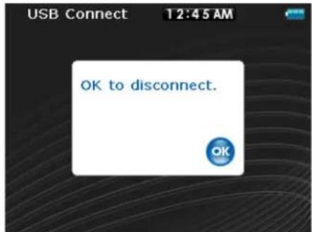 USB Connect 12:45 AM OK to disconnect.