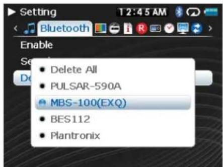 Setting Bluetooth Enable Delete All PULSAR-590A MBS-100(EXQ) BES112 Plantronix