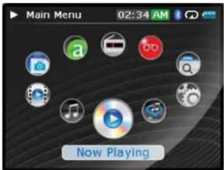 Main Menu 02:34 AM Now Playing