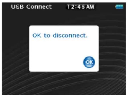 USB Connect 12:45 AM OK to disconnect.