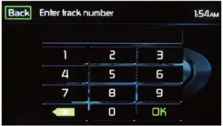 Back Enter track number 1:54AM 1 2 3 4 5 6 7 8 9 ← 0 OK