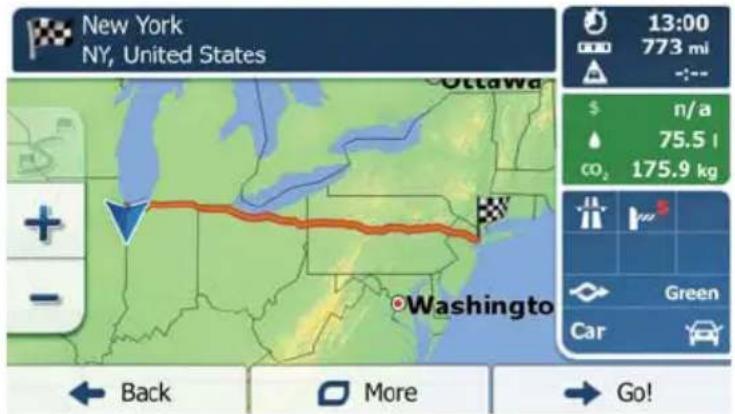 New York NY, United States 13:00 773 mi -:-- $ n/a 75.5 l co₂ 175.9 kg Green Car + - - Washington Back More Go!