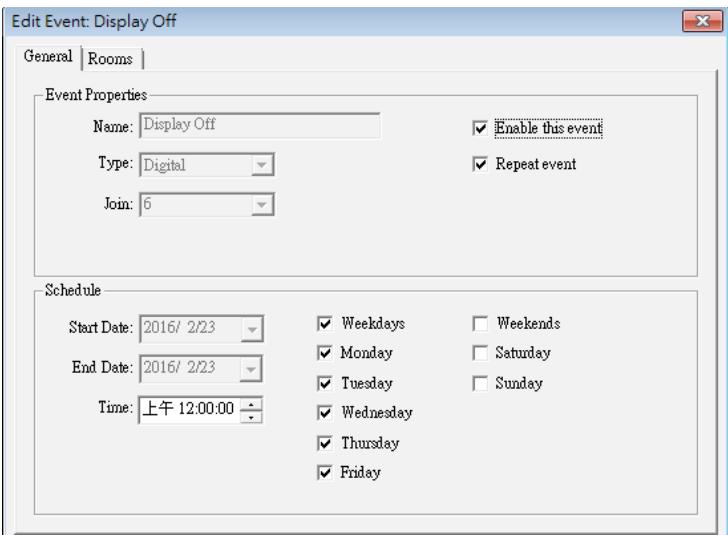 OPTOMA ZH510Te - Modifier un évènement - 1