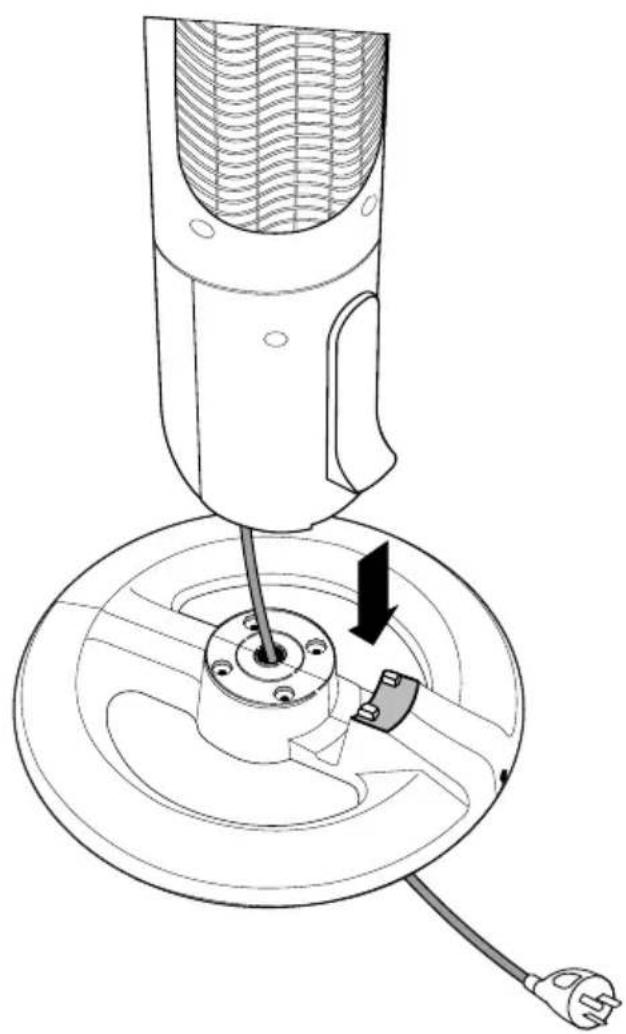 SUNBEAM FA7200 - Lower the tower onto the base - 1