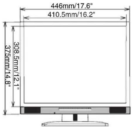 446mm/17.6" 410.5mm/16.2" 308.5mm/12.1" 375mm/14.8"