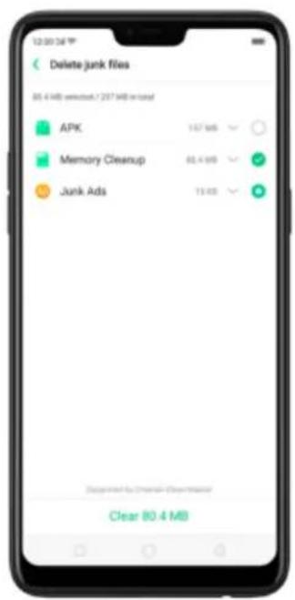 Delete junk files 80.4 MB installed 7.257 MB in load APK 157 MB Memory Cleanup 88.4 MB Junk Ads 13.05 Supplanned by Chorahan-Clear Internet Clear 80.4 MB