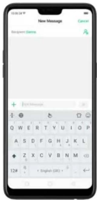 12:00:24 New Message Recipient Status + Print Messages Q W E R T Y U I O P A S D F G H J K L Z X C V B N M <3 12# 6 + English (UK) -