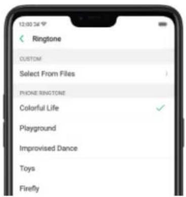 12:00 24 ° Ringtone CUSTOM Select From Files PHONE RINGTONE Colorful Life Playground Improvised Dance Toys Firefly