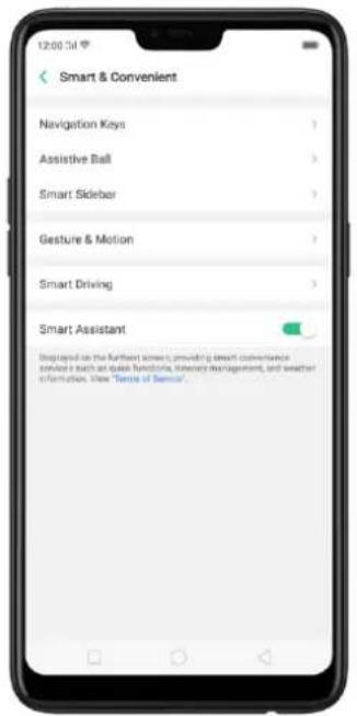 12:00:3d Smart & Convenient Navigation Keys Assistive Ball Smart Sidebar Gesture & Motion Smart Driving Smart Assistant Displayed on the Farthest screen, providing smart convenience service to such an quick function, library management, and weather information. See "Tennis of Sensor".