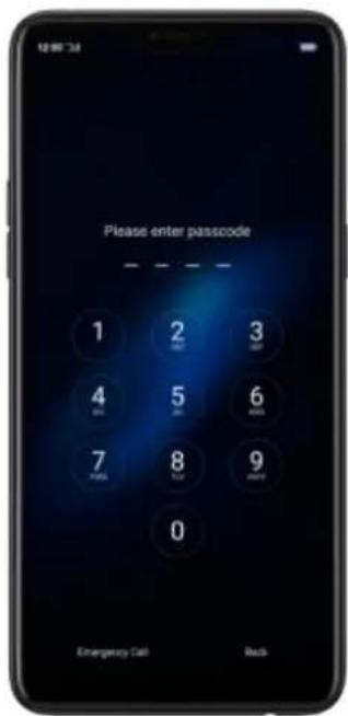 Please enter passcode 1 2 3 4 5 6 7 8 9 0 Emergency Call Back