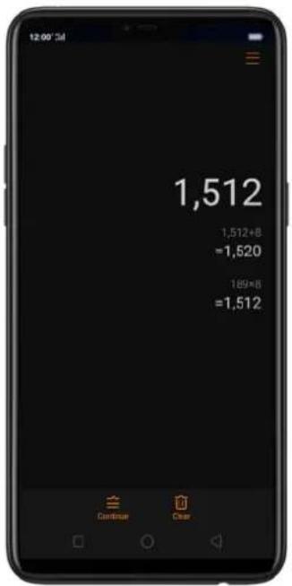 12:00'3d 1,512 1,512+8 =1,520 189=8 =1,512 Continue Clear