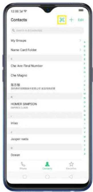 12:00 34 Contacts Search in the Contact(s) My Groups Name Card Folder Che Ann Final Number Che Magno 陈方敏 深圳市恒润微技术有限公司 高温咨询经理 HOMER SIMPSON EXPIRES CLASS Iniao Jasper nada Ocean