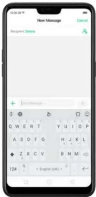 12:00:54 New Message Cancel Recipient: Sierra + Next Message Q W E R T Y U I O P A S D F G H J K L Z X C V B N M 12# < English (SK) >