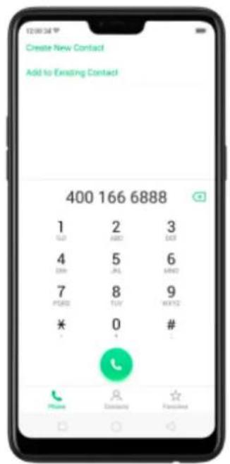 12:00:34 Create New Contact Add to Existing Contact 400 166 6888 1 2 3 GSI A#O ##F 4 5 6 DIN JUL ###O 7 8 9 P#ID TAY ###T * 0 # Phone Cancel Phone