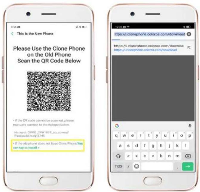 This Is the New Phone Please Use the Clone Phone on the Old Phone Scan the QR Code Below • If the QR code cannot be scanned, please manually connect to the Hotspot below. Hotspot: DIPPO_CHPH1R18_00.aspx Passcode: wqf03746 • If the old phone does not have Clone Phone,You can tag to install > https://i.clonephone.coloros.com/download https://i.clonephone.coloros.com/downfoe http://i.clonephone.coloros.com/download 12:23 q w e r t y u i o p a s d f g h j k l z x c v b n m 7123 /