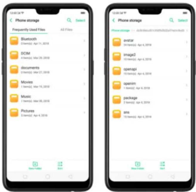 Phone storage Frequently Used Files A2 Files Bluetooth 2 items(s): Apr 11, 2018 DCIM 4 items(s): Mar 29, 2018 documents 2 items(s): Mar 27, 2018 Movies 1 item(s): Mar 19, 2018 Music 1 item(s): Mar 20, 2018 Pictures 3 items(s): Apr 4, 2018 Phone storage Select 12:00:34 PM Phone storage Select 12:00:34 PM New Folder Edit avatar 24 items(s): Apr 4, 2018 image2 10 items(s): Apr 4, 2018 openapi 10 items(s): Apr 4, 2018 opavim 1 item(s): Apr 4, 2018 package 2 items(s): Apr 4, 2018 sns 10 items(s): Apr 4, 2018