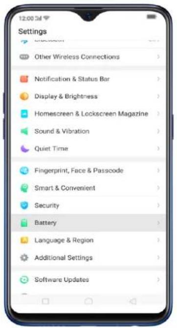Settings Microsoft Other Wireless Connections Notification & Status Bar Display & Brightness Homescreen & Lockscreen Magazine Sound & Vibration Quiet Time Fingerprint, Face & Passcode Smart & Convenient Security Battery Language & Region Additional Settings Software Updates