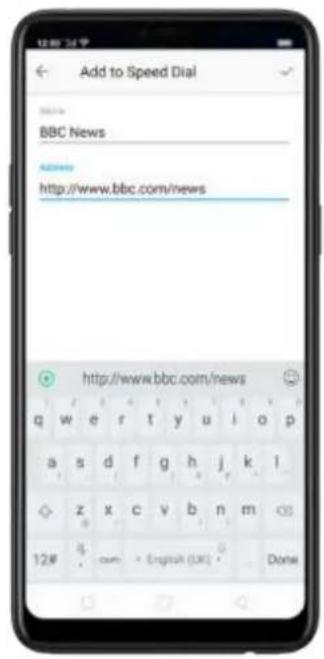 Add to Speed Dial BBC News http://www.bbc.com/news http://www.bbc.com/news q w e r t y u l o p a s d f g h j k l z x c v b n m 12# . com • English (UK) Done