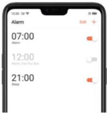 12:00 34 Alarm 07:00 Alarm 12:00 Alarm, Play The Sun 21:00 Sleep