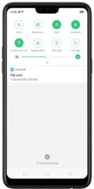 12:00 3d Wi-Fi Mobile Data Giant Bluetooth Location Services Airplane Info Light Light Calculation Bluetooth File sent 1 successful, 0 failed My Network Coverage