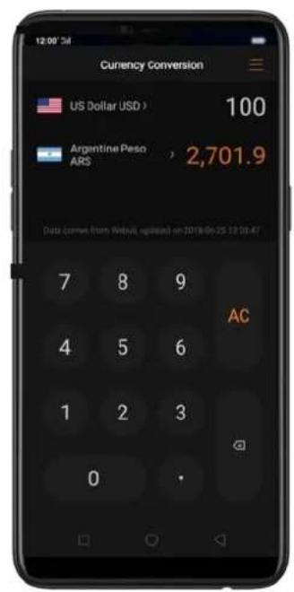 Currency Conversion US Dollar USD > 100 Argentine Peso ARS > 2,701.9 Data comes from Webull, updated on 2018-06-25 12:01:47 7 8 9 AC 4 5 6 1 2 3 0 ·