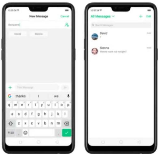 12:00:34 New Message Cancel Recipient David Sienna + New Message Google thanks I we q w e r t y u i o p a s d f g h j k l z x c v b n m 1123 , All Messages + Edit Deaf@Messages David ? Sienna @hanna.work sad twilight?