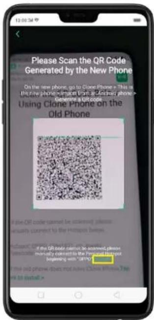 Please Scan the QR Code Generated by the New Phone On the new phone, go to Clone Phone > This is the new phone impacted from Android phone > Generate a full code. Using Clone Phone on the Old Phone If the QR code cannot be scanned, please manually connect to the original image. If the QR code cannot be scanned, please manually connect to the original image. Beginning with QR Code If the old phone does not have Clone Phone. The new code is installed >
