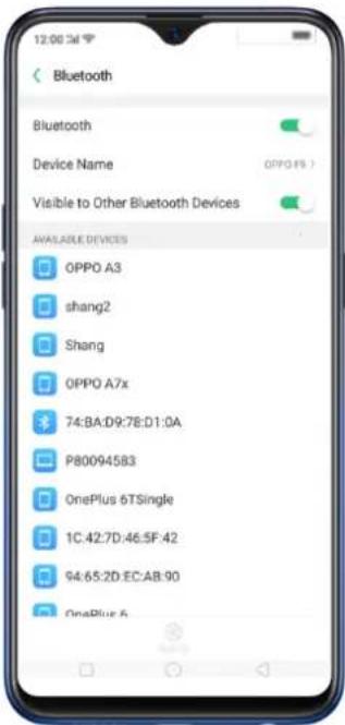 12:00:54 Bluetooth Bluetooth Device Name OPPO A3 shang2 Shang OPPO A7x 74:BA:D9:78:D1:0A P80094583 OnePlus 6TSingle 1C.42:7D:46:5F:42 94:65:2D:EC:AB:90 OnePlus 6