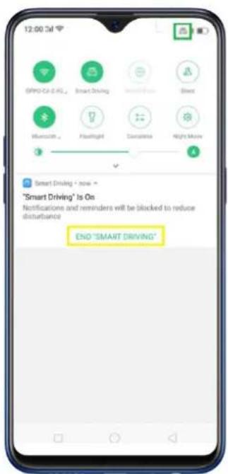 12:00 3M GMPU-CA-SAS Smart Driving Microsoft Flashlight Complete Night Movie Smart Driving • now • "Smart Driving" Is On Notifications and reminders will be blocked to reduce disturbance END "SMART DRIVING"
