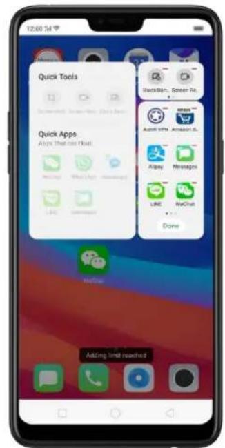 12:00 3d Quick Tools Quick Apps Apps That can Read Adding limit reached