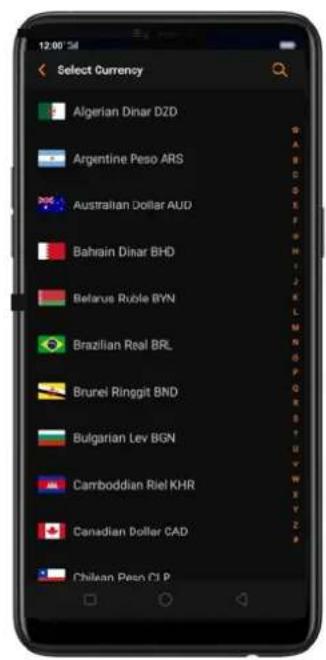 12:00 5M Select Currency Algerian Dinar D2D Argentine Peso ARS Australian Dollar AUD Bahrain Dinar BHD Belarus Ruble BYN Brazilian Real BRL Brunei Ringgit BND Bulgarian Lev BGN Camboddian Riel KHR Canadian Dollar CAD Chilean Peso CJ P