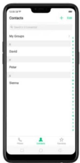 Contacts Search or 2 Commercial My Groups & David & Peter & Sienna