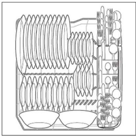 FRIGIDAIRE FGID2476S - Loading the Bottom Rack - 2