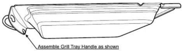 Assemble Grill Tray Handle as shown