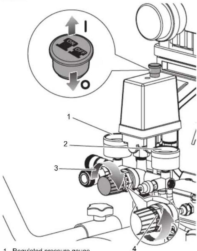 1 - Regulated pressure gauge