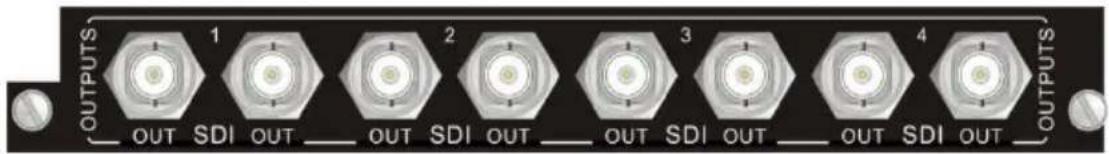 OUTPUTS 1 OUT SDI OUT 2 OUT SDI OUT 3 OUT SDI OUT 4 OUT SDI OUT OUTPUTS