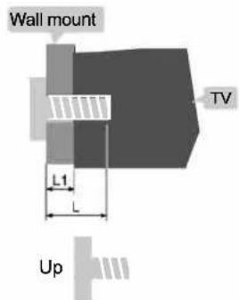 Wall mount TV L1 L Up