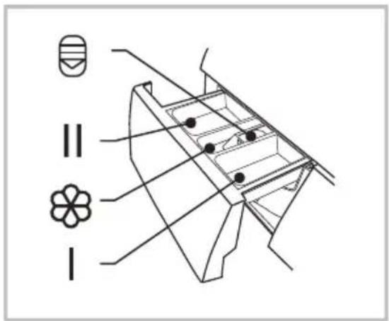 Technical diagram of a mechanical component with labeled parts and symbols