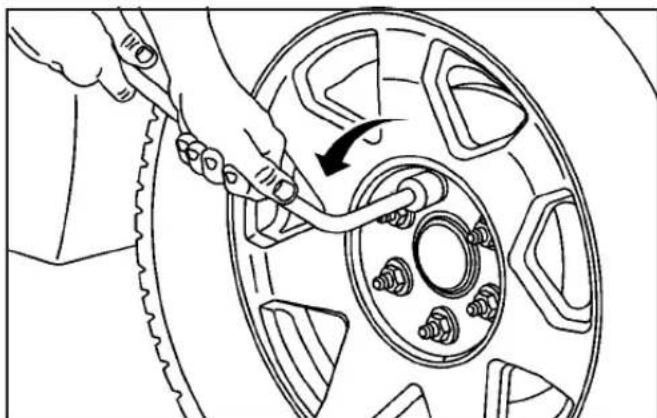 Saturn Outlook (2010) - Removing the Flat Tire and Installing the Spare Tire - 1