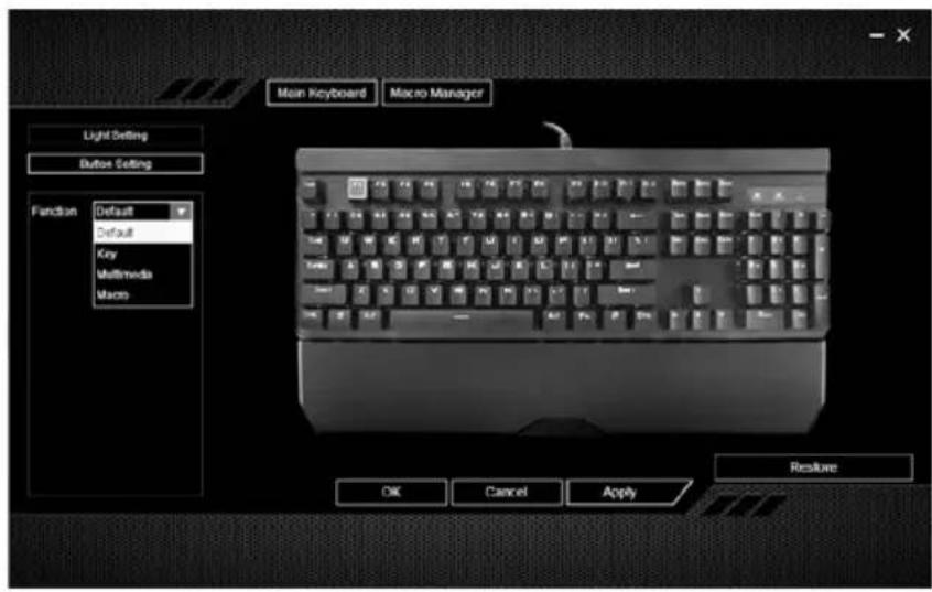 Sven KB-G9500 - Налаштування клавіш клавіатури Button Setting - 1