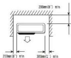 200mm(B°) min 200mm(B°) min 300mm(L) min