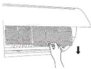 Hand holding a textured surface with a downward arrow, no visible text or symbols
