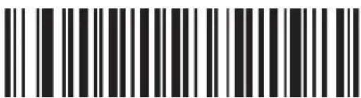 Black and white barcode image with vertical lines and a small number '1' at the bottom