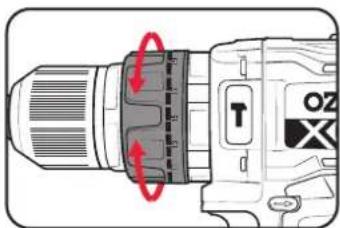 Ozito PXBHDK-250 - Torque Settings - 1