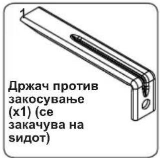 1 Држач против закосување (x1) (се закачува на сидот)